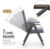 Patio Chairs Set of 2 Folding Outdoor Chairs Sling Dinning Adjustable Chairs