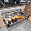 Pull Out Kitchen Basket Slide Out Storage Basket Cupboard Stainless Steel Drawer