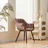 Dining Chairs Velvet Set Padded Seat Metal Leg Kitchen Chair Home Office
