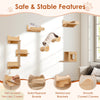 6 Pieces Cat Wall Furniture Set Wall Mounted Shelves 3-step Cat Tree