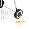 Outdoor Barbecue Cooking Grill Powder Wheels Red Charcoal Trolley BBQ