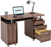 Desk - Walnut - Drawers - Storage Cabinet -