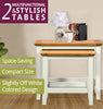 Nest of Tables, 2 Off White Painted Oak Sofa Side Tables, Nesting Coffee Tables