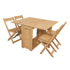 Corona Butterfly Folding Drop Leaf Dining Set Dining Table with 4 Chairs Kitchen