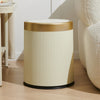 12L Modern Stripped Round Rubbish Waste Bins Dustbin Press Top Lid Bin Trash Can