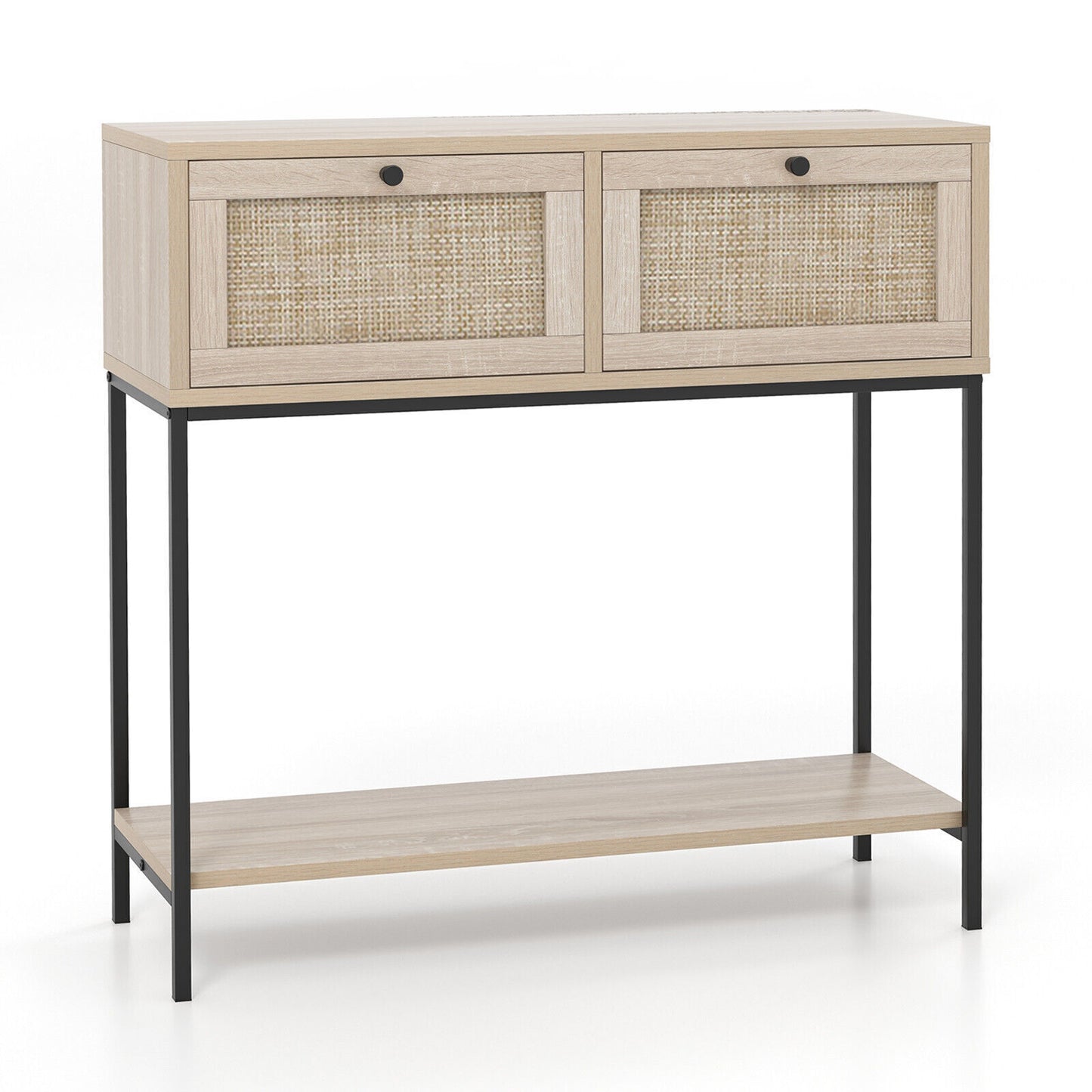 2-tier Console Table Living Room Home Long Sofa Side Table w/Drawers