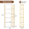 Freestanding Display Rack Storage Shelf with 2 Anti-tipping Kits-White