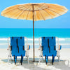 2 Pcs Folding Beach Chair 4 Position Portable Backpack Camping Chair Cup Holder