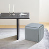 Dining Breakfast Stools 5x Cube PU Cube Nesting Footstool Ottoman Vanity Chair