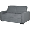 Modern 2 Seater Sofa Bed Click Clack Couch Sleeper Settee for Bedroom, Grey