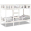 Bunk Bed White 80x200 Solid Wood Pine B6Z1