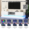 LED TV Stand Cabinet Unit 2 Drawer Modern High Gloss White Living Room Furntiure