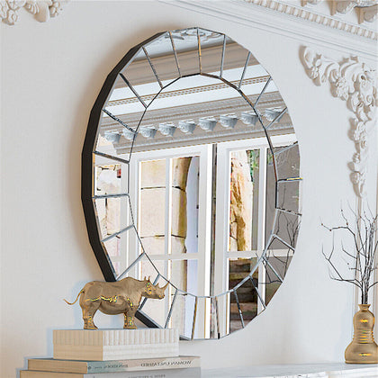 Modern Accent Mirror Wall Mounted Round Mirror Hallway Living Room Bedroom Decor