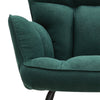 Modern Rocking Chair Upholstered Fabric Armchair Linen Padded Seat Rocker Chair