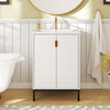 Freestanding Bathroom Vanity Cabinet with Adjustable Shelf-White
