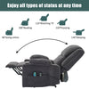 Electric Recliner Chair Cinema Sofa Armchair with Massage & Heat Function Grey
