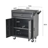 1 Drawer 2 Doors Roll Cab Tool Chest Box Cabinet Tool Storage Bin Cupboard Cart