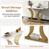 Gold Entryway Table Living Room 100cm Modern Console Table Narrow Sofa Table