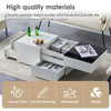 High Gloss Coffee Table Rectangular Living Room 3 Drawers Hidden Storage