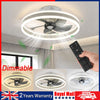 LED Ceiling Fan Light Dimmable Living Room Chandelier Lamp With Remote Control