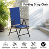 Patio Chairs Set of 2 Folding Outdoor Chairs Sling Dinning Adjustable Chairs