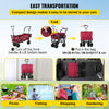 Beach Trolley Outdoor Utility Garden Cart Folding Wagon Cart With Canopy