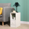Slim Bedside Table Cabinet with Drawer for Bedroom Sofa Side Table End Tables