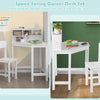 Children Corner Desk & Chair Set Kids Writing Table with Chair