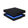 Coffee Table Black, Rotating Top & USB Powered App-Controlled LED, 70x70x36cm