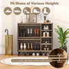 Freestanding Shoe Organizer Shoe Storage Cabinet-Oak
