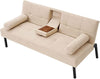 Panana Fabric Sofa Bed Sofabed with Drink Holders Recliner Free Bolster Cushions