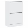 Vopese Shoe Cabinet White 60x34x96.5 Engineered Wood, Shoe Storage O5F8