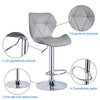 Set of 2 Barstools Kitchen Swivel Gas Lift Chairs Dining Breakfast Pub Stools UK