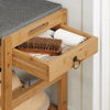 Padded Hallway Shoe Storage Rack Bench Seat with Storage Space