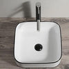 Bathroom Cloakroom Vanity Ceramic Wash Basin Sink Countertop / Wall Mount Modern