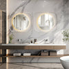 LUVODI LED Bathroom Mirror with Clear Glass Frame Backlit Defog Dimmable Mirrors