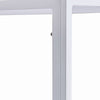 Rectangular White Marble Effect Tempered Glass Dining Table Dining Room Kitchen