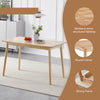 Rectangular Solid Wood Dining Table Round Edge Dining Room Kitchen Living Room