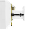 Modern High-gloss Coffee Table with 2 drawer for Living Room, White