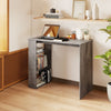 Computer Desk 90cm Study Desk Wooden Writing Desk w/Bookshelf-Grey