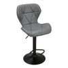 2pcs Bar Stools Leather Swivel Gas Lift Chair Kitchen Breakfast Pub Black Grey