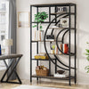 Tribesigns 71 inches Geometric Bookcase, Industrial 8-Tiers Bookshelves, Rustic