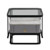 Nesting Coffee Table Side Table with Drawer High-Gloss Tabletop Square Set of 2