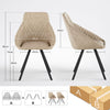 2x Faux Leather Dining Chairs Metal Legs Tub ChairsDining Room Kitchen Chairs