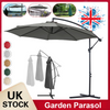 3M Banana Parasol Sun Shade Patio Hanging Umbrella Cantilever Garden Grey 2025