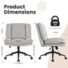 Desk Chair Ergonomic Swivel, Height Adjustable, Faux Leather, Wide Padded Seat