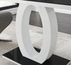 Giovani 4 Black White High Gloss Glass Dining Table