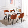 Dining Chairs Set of 2/4 Velvet Kitchen Chairs with Metal Legs