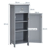 Bathroom Storage Cabinet Floor Standing Wooden Cupboard w/ Single Door & Drawer