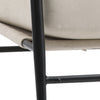 Retro Wood Armrest Occasion Armchair Single Sofa Metal Frame Cushioned Chair
